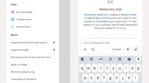 Temporary Chat Gemini AI